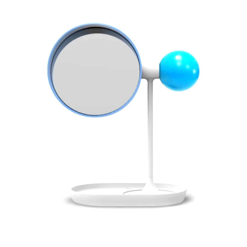 New in Box NIB RCube Ball Desk Mirror blue/blue/white Nordstrom Artsy Eclectic